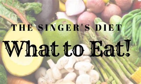 singers diet for clear voice.